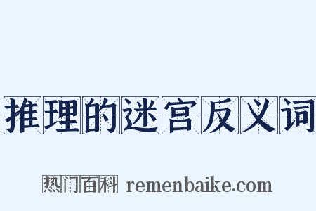 推理的迷宫反义词是什么意思的图片